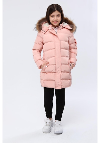 Benitto Kids Kız Çocuk Kaban 1249-pembe Pembe