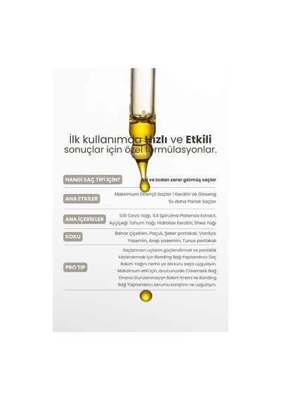 Tr Bonding Kırılma Karşıtı Parlaklık Veren Bağ Onarıcı Saç Serumu 50 Ml