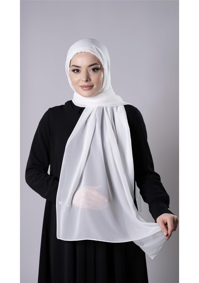Hürrem Bone Krem Pratik Hazır Geçmeli Şal Şifon Kumaş Hijab Bone 3009 40
