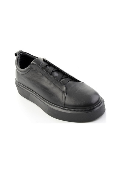 Bambi Siyah Napa Hakiki Deri Erkek Sneaker E01803450543