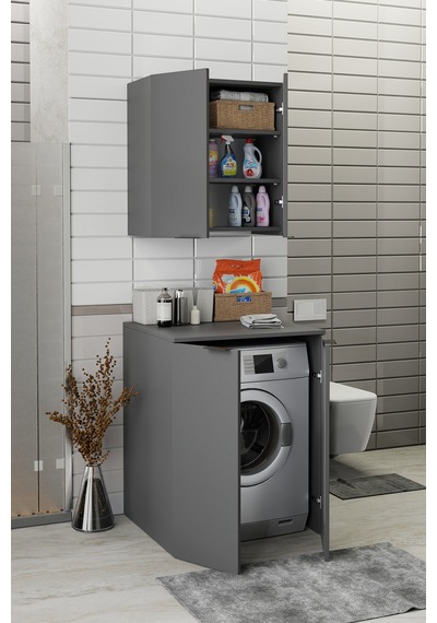 Biani Fix Arya Ve Loft Uyumlu Çamaşır Makinesi Dolabı Renk Mat Gri Biani Fix Arya Ve Loft Uyumlu Çamaşır Makinesi Dolabı Renk Mat Gri