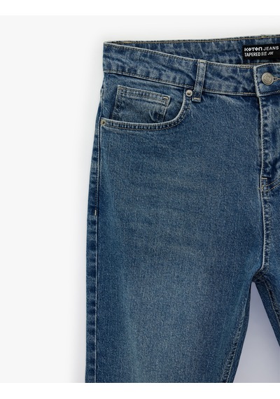 Koton Regular Fit Normal Bel Pamuklu Tapered Jean Pantolon - Joe Jean Orta İndigo 7wam40039nd Koton Regular Fit Normal Bel Pamuklu Tapered Jean Pantolon - Joe Jean Orta İndigo 7wam40039nd
