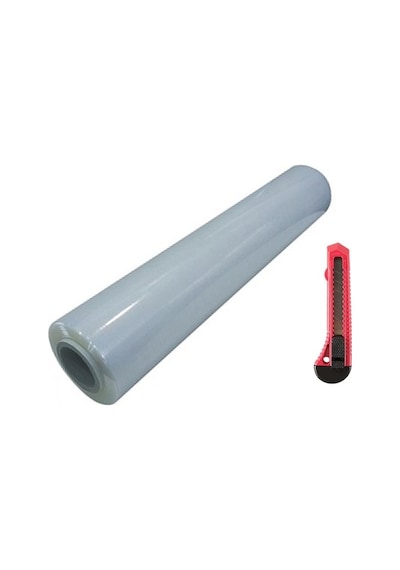 50 cm X 250 mt 17 Mikron Strech Film Streç + Hediye Maket Bıçağı
