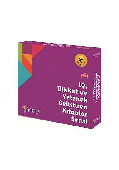 5+ Yaş Level 1-2-3-IQ Dikkat ve Yetenek Geliştiren Kitaplar Serisi Seti-9 Kitap Takım- Tüzder Yayınları