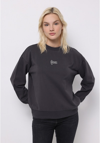 Colin's Colins Regular Fit Yuvarlak Yaka Baskılı Kadın Antrasit Sweatshirt Cl1075943 Q1.v2 Ant Antrasit