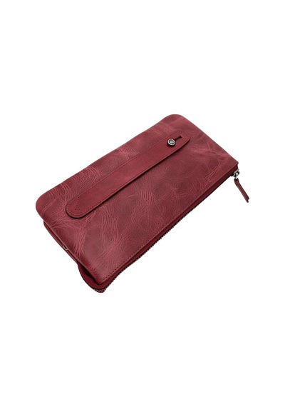 West Polo Westpolo Hakiki Eskitme Deri El Geçirme Ve Bileklikli Unisex El Portföyü -bordo