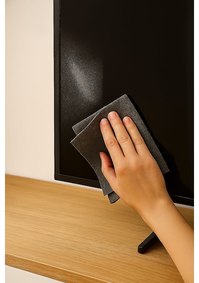 Nobera Premium Koyu Gri Keçe Sihirli Temizlik Bezi 30x30 Cm Gri