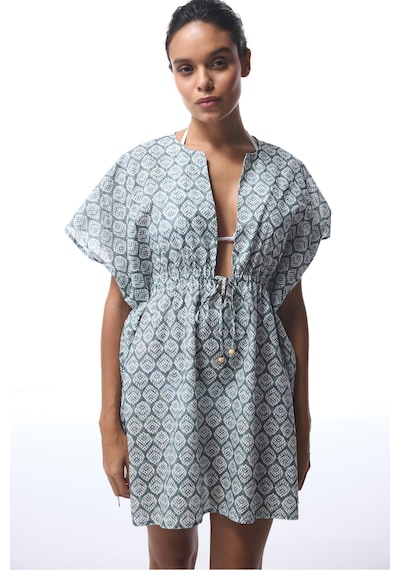 Penti Yeşil Spring V Yaka Mini Kaftan