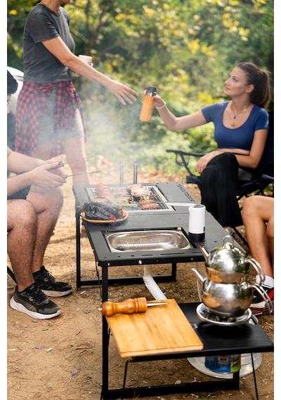 Temoutdoor Smart Table M Akıllı Kamp Masası Siyah