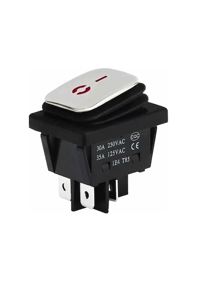Alkatronik 30a 250v On-off Anahtar Yüksek Akım Kcd4 4 Pin Buton Ip67 Su Geçirmez Led Işıklı Rocker Switch