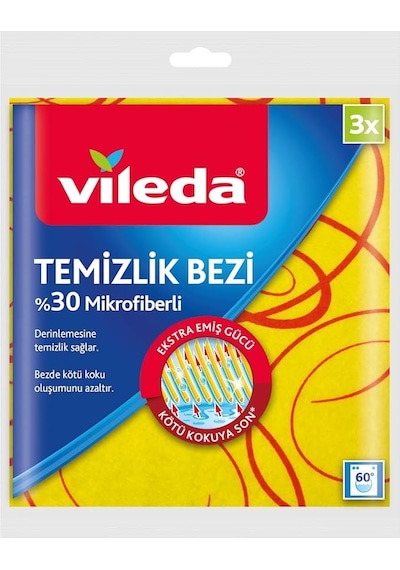 Vileda %30 Mikrofiberli Mutfak Bezi 3'lü