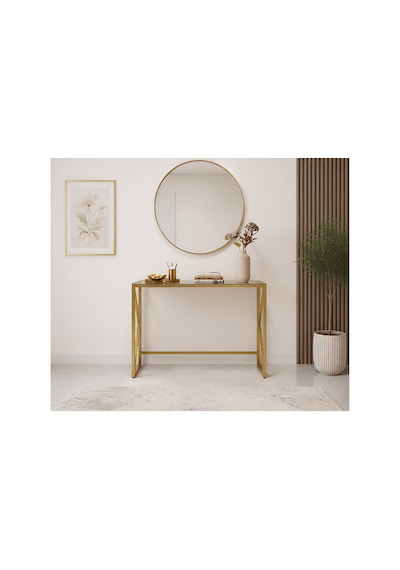 Familieconcept Melisa Serisi Gold Lüks Dresuar - 4mm Füme Temperli Camlı - 100x80x30 Cm Altın Familieconcept Melisa Serisi Gold Lüks Dresuar - 4mm Füme Temperli Camlı - 100x80x30 Cm Altın
