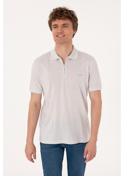 U.S. Polo Assn. Erkek Regular %100 Pamuk Polo Yaka T-shirt 2107318 Açık Gri