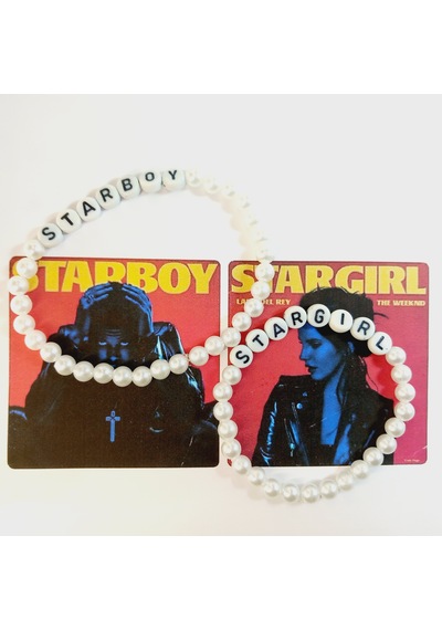 Crystal Atelier Starboy & Stargirl İnci Boncuklu Çift Sevgili Bileklik Seti Beyaz