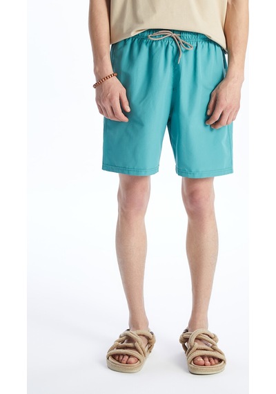 Lcwaıkıkı Classic Turkuaz Kısa Boy Basic Erkek Deniz Şortu