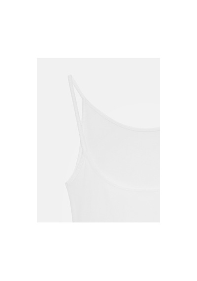 Dilvin 21178 Fitilli Basic Top-beyaz