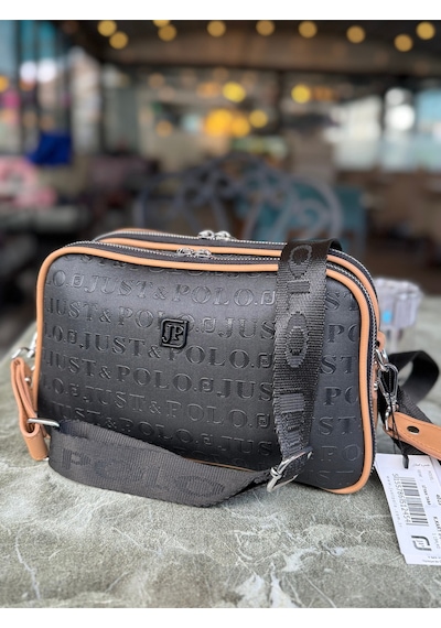 Just Polo Kadın Ayarlanabilir Uzun Askılı Omuz Çantası Ebat 17x27 Yeni Siyah Camel