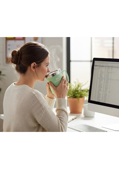 Stanley The Everyday Camp Mug 0.23l Klasik Termos 10-11444-081 Yeşil Yeşil