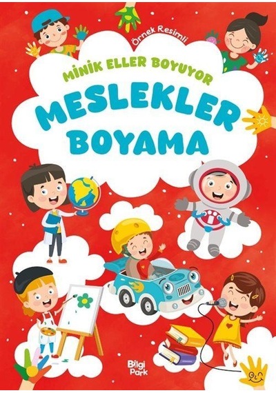 Minik Eller Boyuyor Meslekler Boyama Kitabı Örnek Resimli / ...