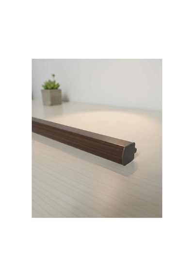 Ceviz Dekoratif Ray 2 Kanallı Dekoratif Metal Perde Kornişi Ceviz175cm - 847807672 Ceviz175cm