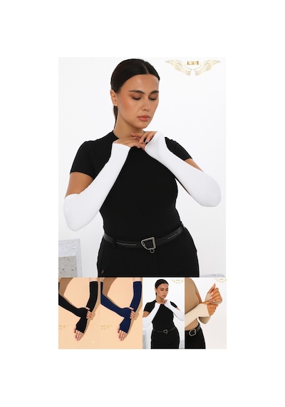 Aldaıyr 5 Pratik Tesettür Parmaklı Kolluk Çok Renkli26