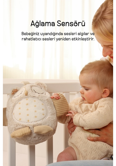 Cloud-b Melodili Peluş Baykuş Uyku Arkadaşı 16,5x36,8x22,9 Cm