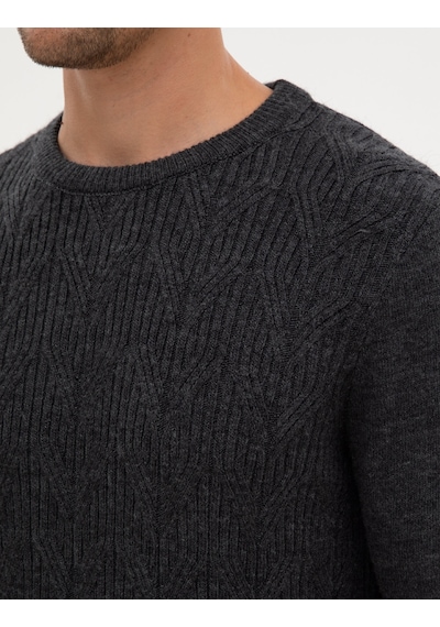 Pierre Cardin Erkek Antrasit Melanj Kazak /triko 50315721-vr081 Antrasit Melanj