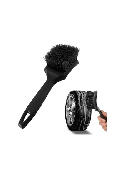 Sogud Lastik Temizleme Fırçası Jant, Paspas Ve Araç İç/dış Detay Temizliği İçin Sert Kıllı Ergonomik Fırça Dayanıklı Plastik Sap, Derinlemesine Temizlik, Oto Bakım Aksesuarı