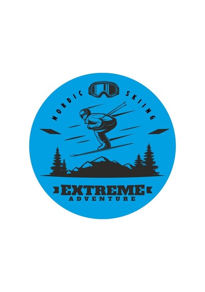 Ski Kayak Sticker Araba Leptop Sticker 18cm