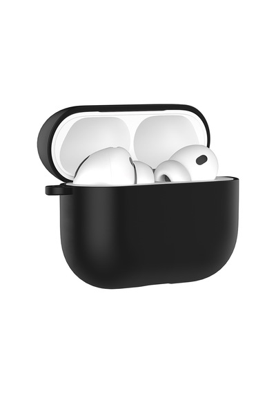 Apple Uyumlu AirPods Pro 3 İle Kılıf Standart Yumuşak Silikon Case Siyah