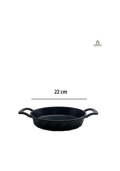 Vento Yanmaz Yapışmaz Titanyum Kaplama Sahan Omlet Tava 22 Cm Siyah