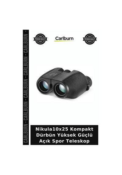 Nikula10x25 Kompakt Dürbün Yüksek Güçlü Açık Spor Teleskop Seyahat İçin Hobi Aleti Küçük Boyut