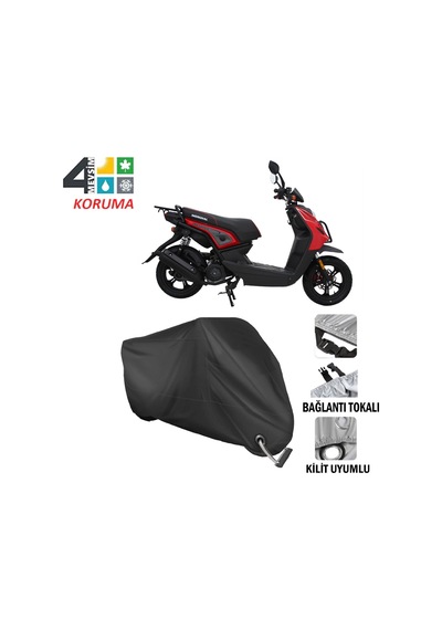 Mondial 150 Argent Motosiklet Branda ( Kilit Uyumlu - Siyah