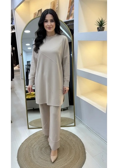 İnvee Modal Kumaş Takim 7239 Vanilya Vanilya