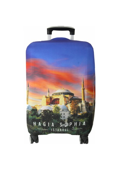 My Saraciye My 120 Ayasofya / Hagia Sophia 2 Valizler İçin Kılıf Seti Kabin Orta Ve Büyük Çok Renkli