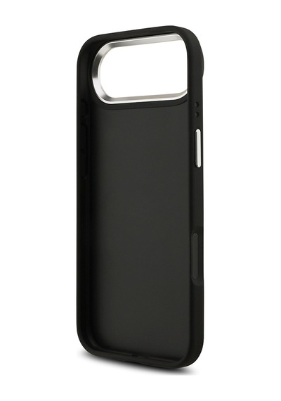 Apple Uyumlu iPhone 17 Air Kılıf Guess Lisanslı Pu Deri 4g Büyük Metal Logo Dizaynlı Kapak Siyah