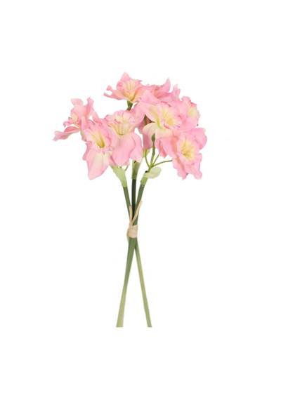 Yapay 9lu Nergis Buketi 40 Cm Pembe