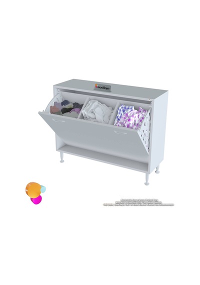 Modilayn Söke 95x75x32,5 Cm' Lik Ultra Geniş 3 Çamaşır Sepet Hazneli Dolap Banyonuzun Yeni Gözdesi Beyaz Modilayn Söke 95x75x32,5 Cm' Lik Ultra Geniş 3 Çamaşır Sepet Hazneli Dolap Banyonuzun Yeni Gözdesi Beyaz