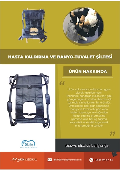 Slife Hasta Taşıma Tuvalet Şiltesi
