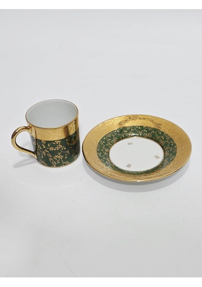 E&f Limoges Çiçek Desenli Kahve Fincan Takımı Çok Renkli
