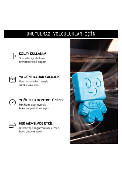 Vavana Jooy Araba Klima Kokusu 6'lı Set, 90 Gün Etkili Oto Kokusu Pure Musk