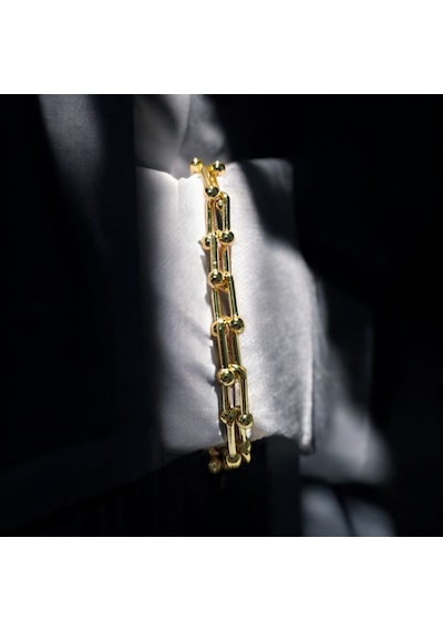 Zarifly Altın Renk Oval Zincir Bileklik Modern Ve Şık Altın - Gold