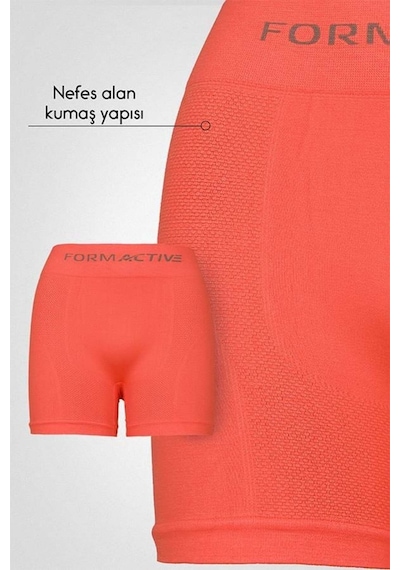 Uniquetrenders Erkek Dikişsiz/seamless Nefes Alabilen Boxer Neon Turuncu