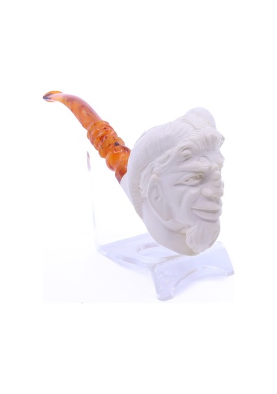 Lületaşı Pipo Doğal Lületaşı El Yapımı Özel Kutulu - Satyr İşlemeli