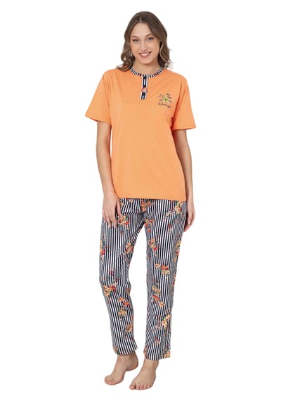 Abbas Erdem Erdem Kısa Kollu Pijama Takımı Dfn005 sari
