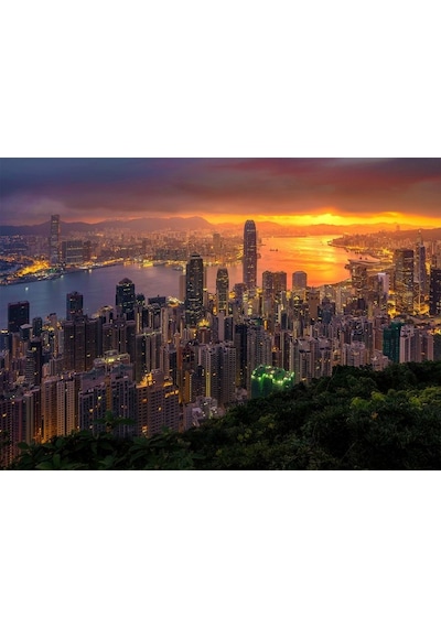 Enjoy 1000 Parça Hong Kong'da Gün Batımı Puzzle