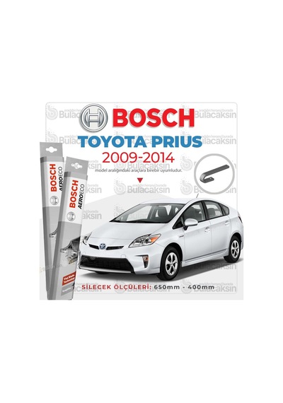 Toyota Uyumlu Prius Muz Silecek Takımı 2009-2014 Bosch Aeroeco