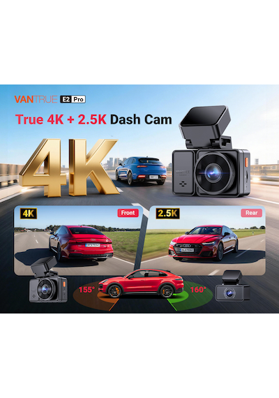 Vantrue Element2 Pro 4k Uhd + 2.7k Qhd 5ghz Wi-fi Araç İçi Kamera