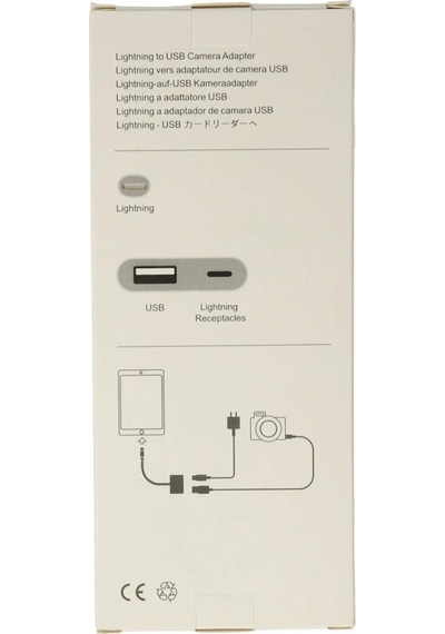 Apr22 Apple Uyumlu iPhone Otg 2in1 - Beyaz Diğer