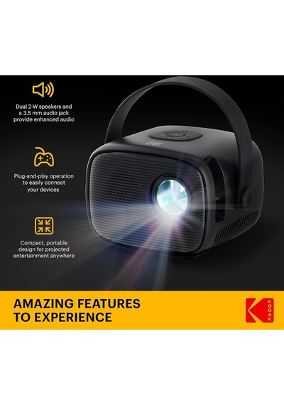 KODAK FLIK X2 Taşınabilir 100"Mini Pico Projektör